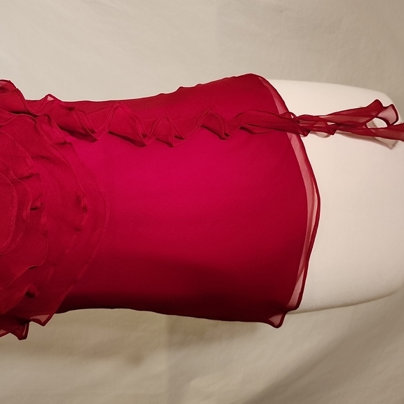 BCBGMaxAzria Silk Floral Chiffon Halter - Picture 9 of 16